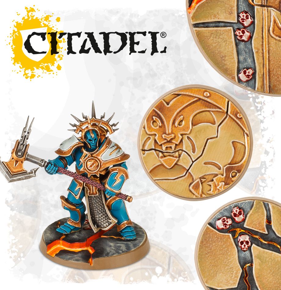Mini Base Citadel: Age of Sigmar Shattered Dominion: 65 & 40mm Round