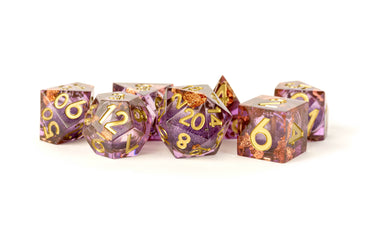 Dice Metallic Dice Co: Poly 7 Set Elixir - Sharp Edge Liquid Core