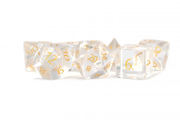 Dice Metallic Dice Co: Poly 7 Set Stone