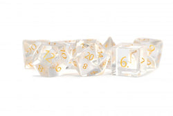 Dice Metallic Dice Co: Poly 7 Set Stone