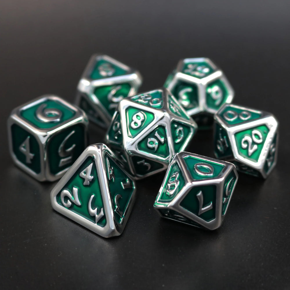 Dice DieHard Dice: Poly 7 set Polychrome Diaglyph Auric