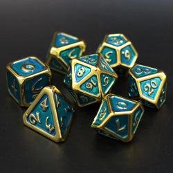 Dice DieHard Dice: Poly 7 set Polychrome Diaglyph Auric