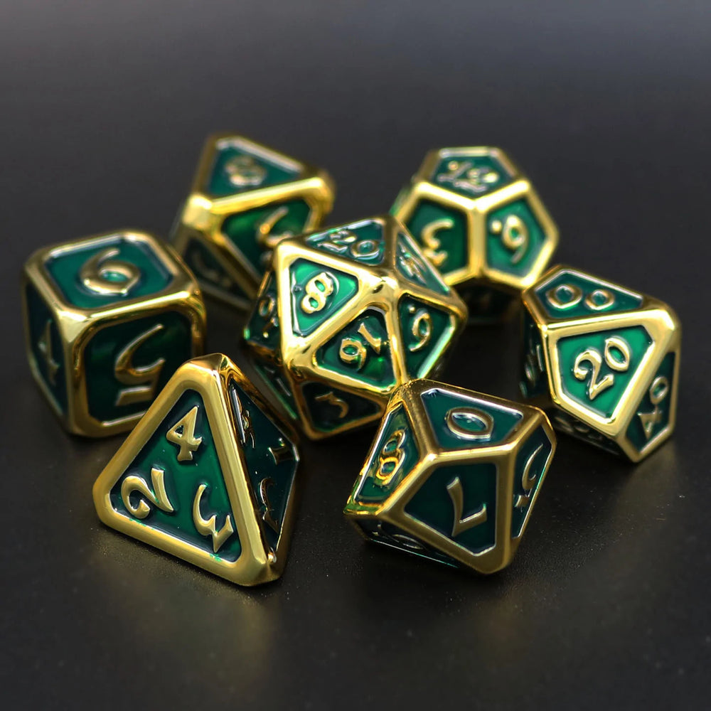 Dice DieHard Dice: Poly 7 set Polychrome Diaglyph Auric