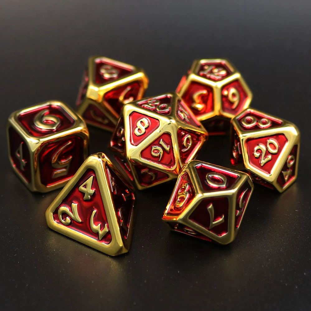Dice DieHard Dice: Poly 7 set Polychrome Diaglyph Auric