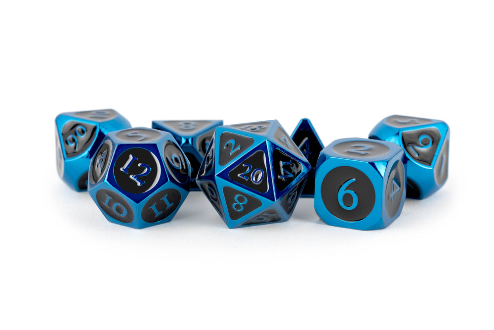 Dice Metallic Dice Co: Poly 7 Set Metal Enamel