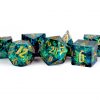 Dice Metallic Dice Co: Poly 7 Set Sharp Edge Resin