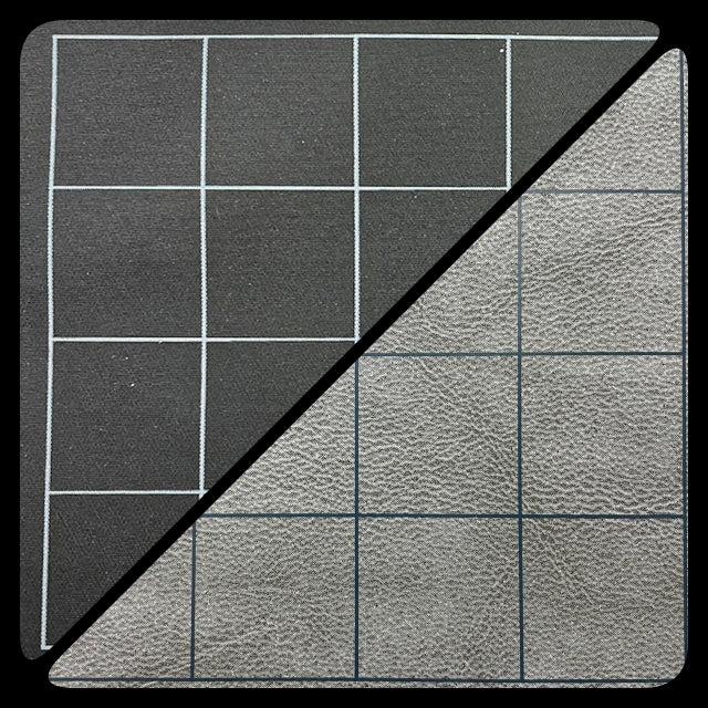 Battlemat Chessex: Reversible Squares Black/Grey (23½” x 26” Playing Surface)