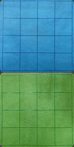 Megamat Chessex: Reversible Squares Blue/Green (34½” x 48” Playing Surface)