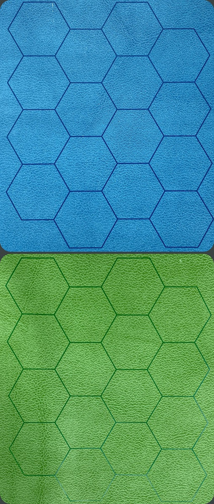 Megamat Chessex: Reversible Hexes Blue/Green (34½” x 48” Playing Surface)