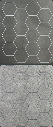 Megamat Chessex: Reversible Hexes Black/Grey (34½” x 48” Playing Surface)