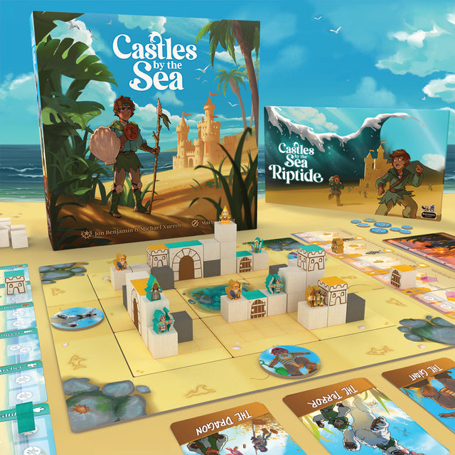 Castles by the Sea Deluxe Bundle - Includes Riptide Expansion and Wooden Pieces.