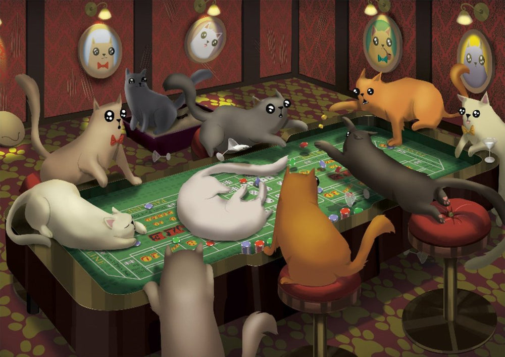 Puzzle Exploding Kittens: 500 Piece Cats Playing Craps