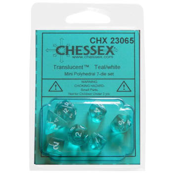 Dice Chessex: Poly 7 set Mini Translucent