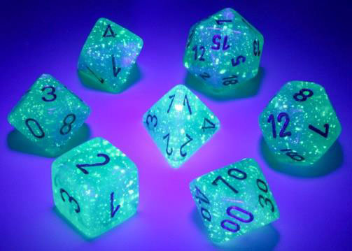 Dice Chessex: 16mm D6 Borealis Luminary Set of 12