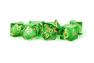 Dice Metallic Dice Co: Poly 7 Set Elixir - Sharp Edge Liquid Core
