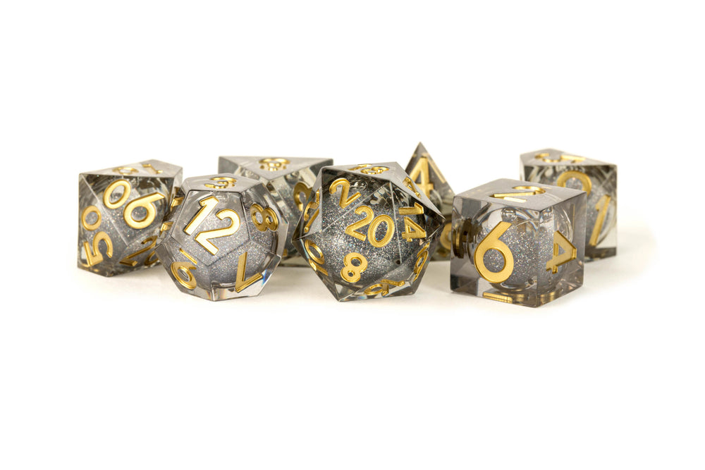 Dice Metallic Dice Co: Poly 7 Set Elixir - Sharp Edge Liquid Core