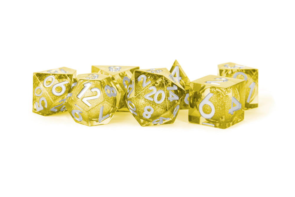 Dice Metallic Dice Co: Poly 7 Set Elixir - Sharp Edge Liquid Core