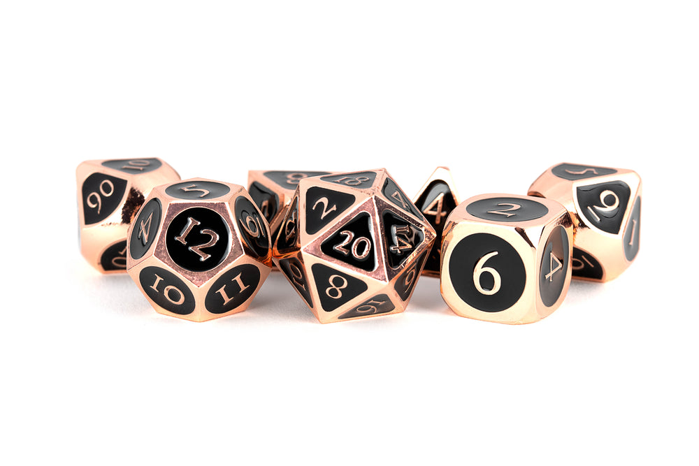 Dice Metallic Dice Co: Poly 7 Set Metal Enamel