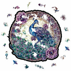 Puzzle Craft-Hub: Enchanted Feather Peacock