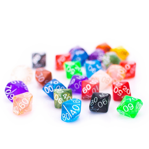 Dice D10 Percentile Translucent
