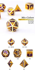 Dice DAD: Poly 7 Set Metal Mixed Color