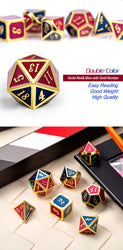 Dice DAD: Poly 7 Set Metal Double Color