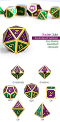 Dice DAD: Poly 7 Set Metal Double Color