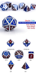 Dice DAD: Poly 7 Set Metal Double Color