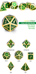 Dice DAD: Poly 7 Set Metal Glitter