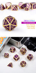 Dice DAD: Poly 7 Set Metal Glitter