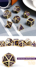Dice DAD: Poly 7 Set Metal Speckle