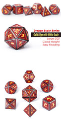 Dice DAD: Poly 7 Set Metal Dragon Scale