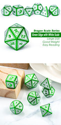 Dice DAD: Poly 7 Set Metal Dragon Scale