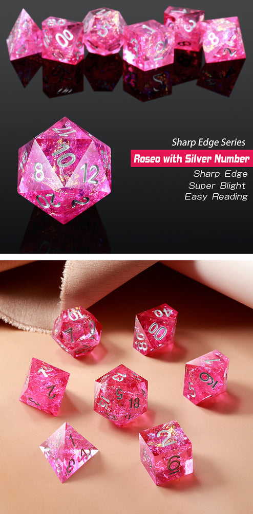 Dice DAD: Poly 7 Set Acrylic Sharp Edge