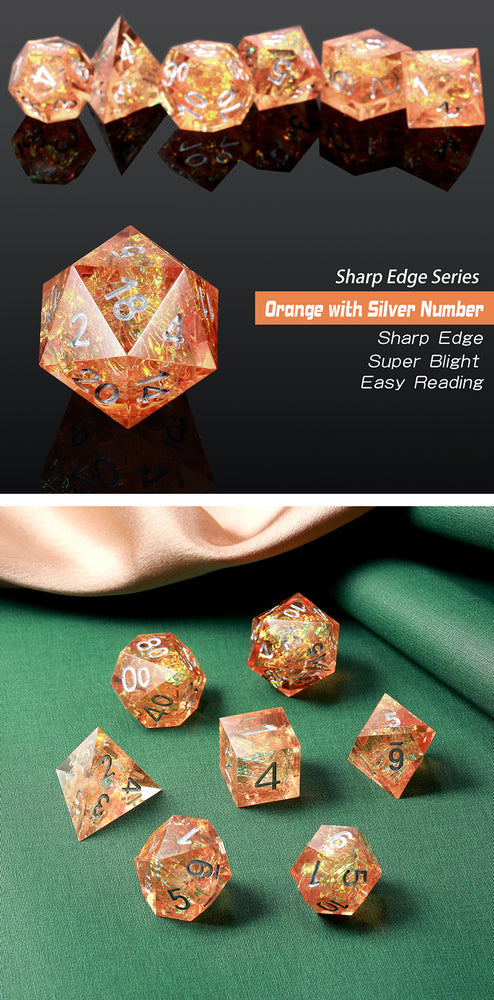 Dice DAD: Poly 7 Set Acrylic Sharp Edge