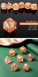 Dice DAD: Poly 7 Set Acrylic Sharp Edge