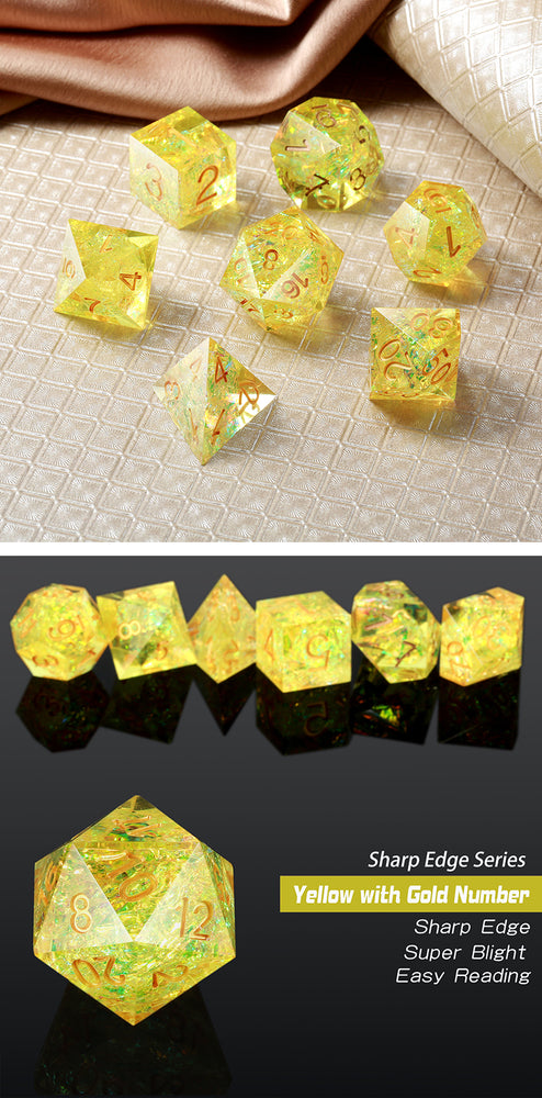 Dice DAD: Poly 7 Set Acrylic Sharp Edge