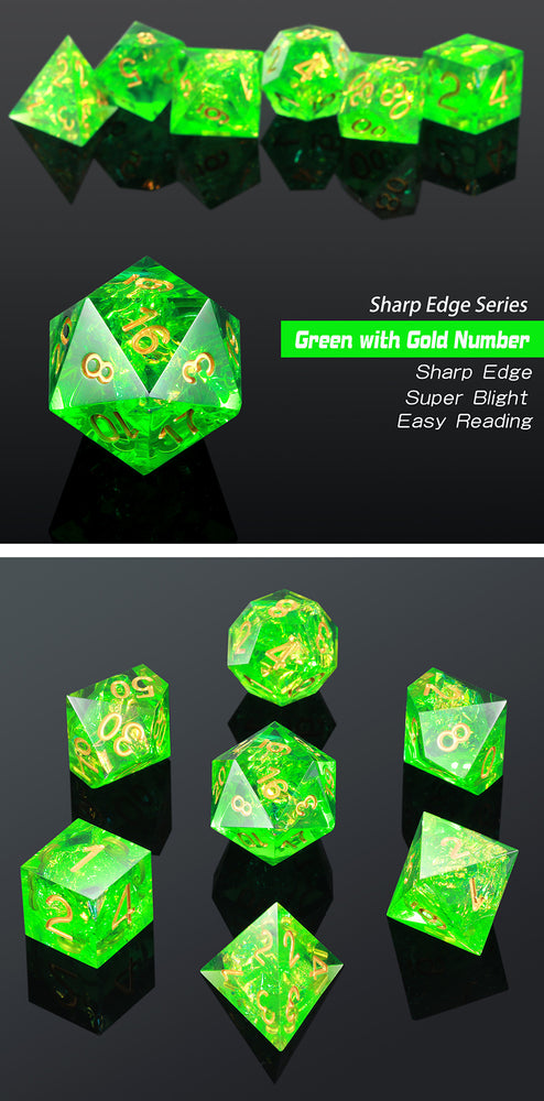 Dice DAD: Poly 7 Set Acrylic Sharp Edge