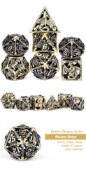 Dice DAD: Poly 7 Set Metal Hollow Dragon