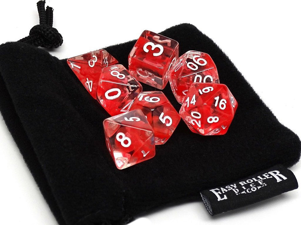 Dice Easy Roller: Poly 7 Set Glacier w/Bag