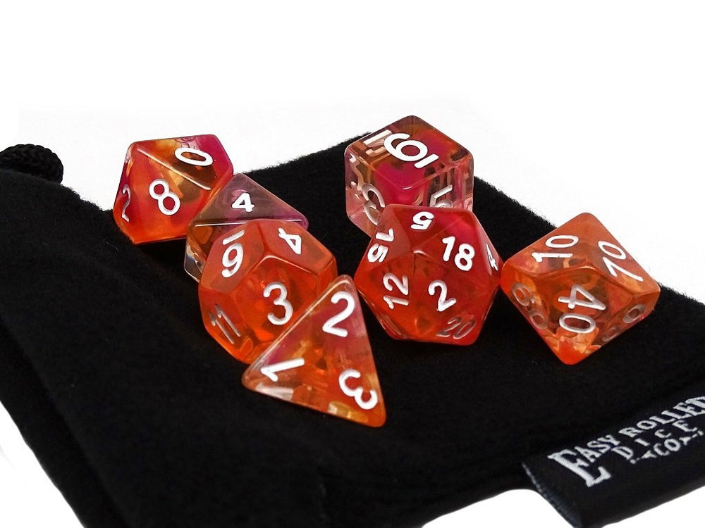 Dice Easy Roller: Poly 7 Set Glacier w/Bag