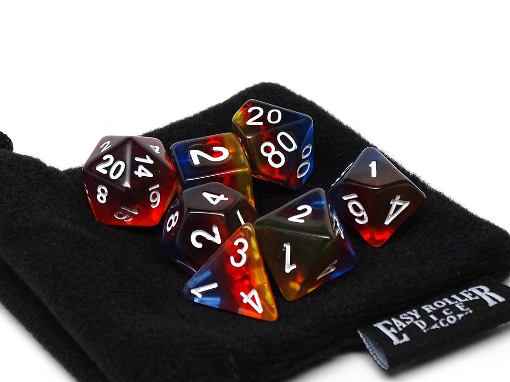 Dice Easy Roller: Poly 7 Set Layered w/Bag