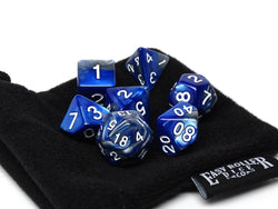 Dice Easy Roller: Poly 7 Set Granite w/Bag
