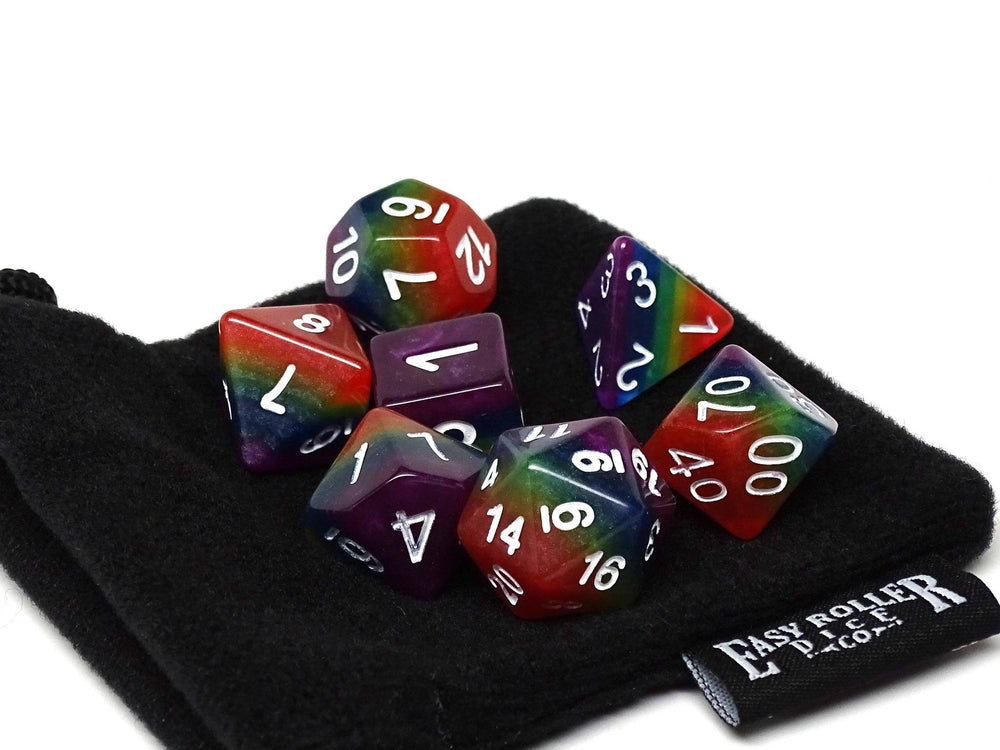 Dice Easy Roller: Poly 7 Set Layered w/Bag
