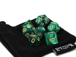 Dice Easy Roller: Poly 7 Set Marble w/Bag