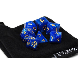 Dice Easy Roller: Poly 7 Set Marble w/Bag