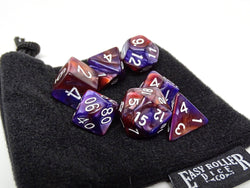 Dice Easy Roller: Poly 7 Set Granite w/Bag