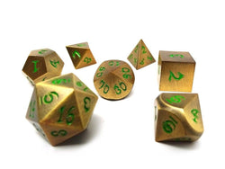 Dice Easy Roller: Poly 7 Set Metal Dice of Ancient Dragons
