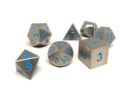 Dice Easy Roller: Poly 7 Set Metal Dice of Ancient Dragons