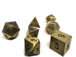 Dice Easy Roller: Poly 7 Set Metal Dice of Ancient Dragons